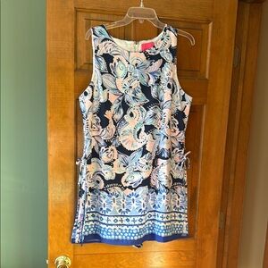 Lilly Pulitzer Floral Mini Dress - Navy and Pink
